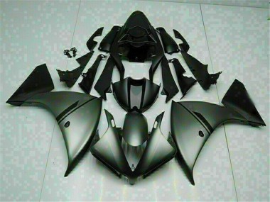 Affordable 2012-2014 Grey Black Yamaha YZF R1 Moto Fairings Canada