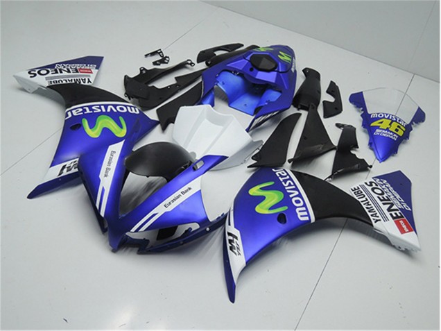 Affordable 2012-2014 Blue White Black Yamaha YZF R1 Motorcycle Replacement Fairings Canada