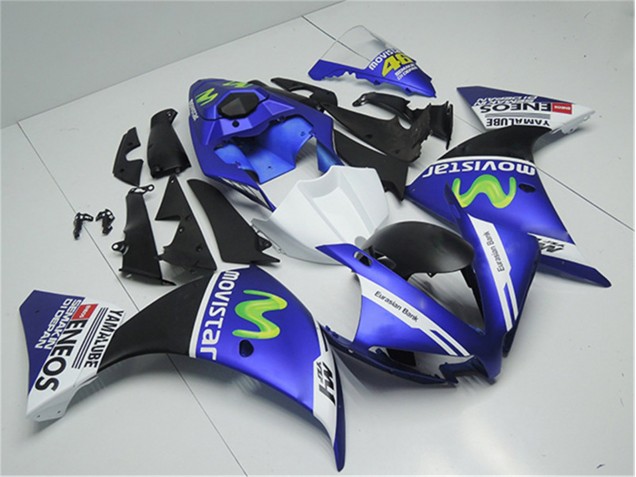 Affordable 2012-2014 Blue White Black Yamaha YZF R1 Motorcycle Replacement Fairings Canada