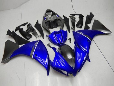 Affordable 2012-2014 Black Blue Yamaha YZF R1 Bike Fairing Kit Canada