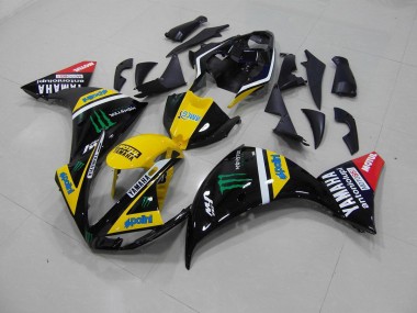 Affordable 2012-2014 Yellow Black Monster Yamaha YZF R1 Motor Fairings Canada