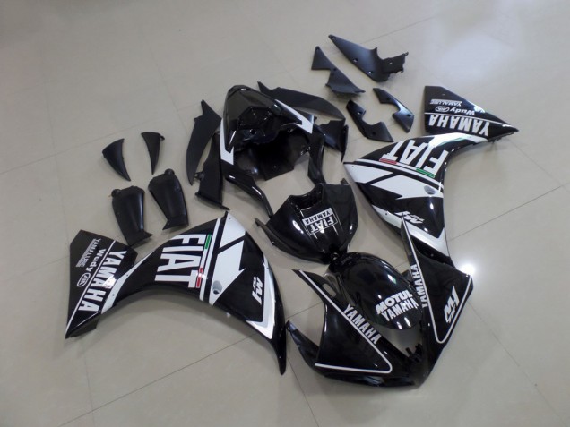 Affordable 2012-2014 Black White Fiat Yamaha YZF R1 Motorcycle Fairings Canada Affordable 2012-2014 Black White Fiat Yamaha YZF R1 Motorcycle Fairings Canada