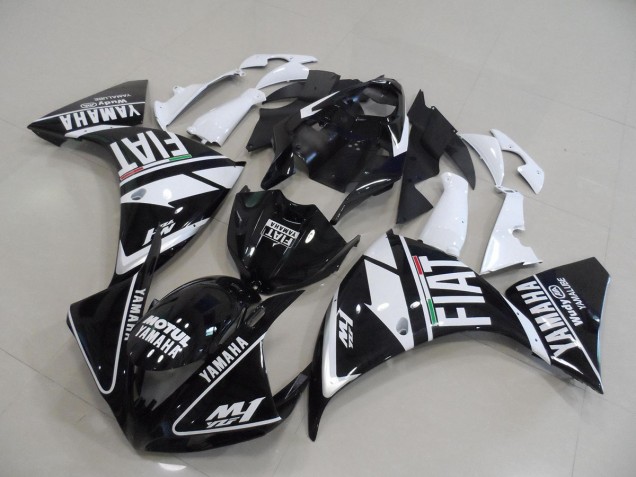 Affordable 2012-2014 Black White Fiat Yamaha YZF R1 Motorbike Fairings Canada Affordable 2012-2014 Black White Fiat Yamaha YZF R1 Motorbike Fairings Canada