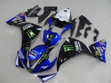 Affordable 2012-2014 Blue Black Monster Yamaha YZF R1 Motorcycle Fairing Kits Canada