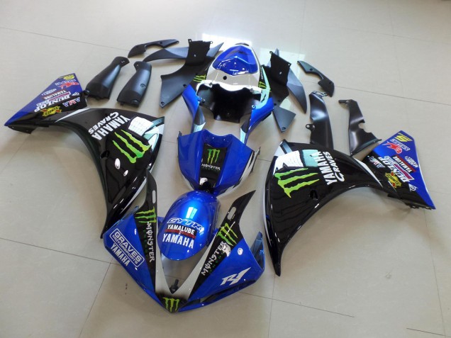 Affordable 2012-2014 Blue Black Monster Yamaha YZF R1 Motorbike Fairing Canada Affordable 2012-2014 Blue Black Monster Yamaha YZF R1 Motorbike Fairing Canada