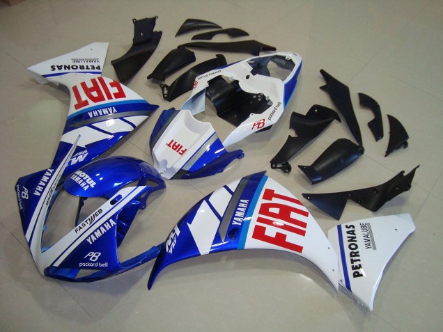 Affordable 2012-2014 Blue White Fiat Yamaha YZF R1 Bike Fairings Canada Affordable 2012-2014 Blue White Fiat Yamaha YZF R1 Bike Fairings Canada