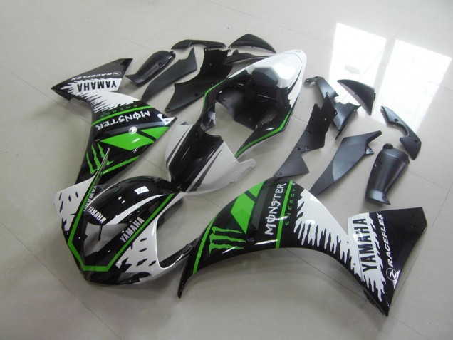 Affordable 2012-2014 White Green Monster Yamaha YZF R1 Moto Fairings Canada Affordable 2012-2014 White Green Monster Yamaha YZF R1 Moto Fairings Canada