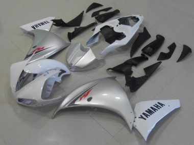 Affordable 2012-2014 White Silver Yamaha YZF R1 Motorcycle Fairings Canada