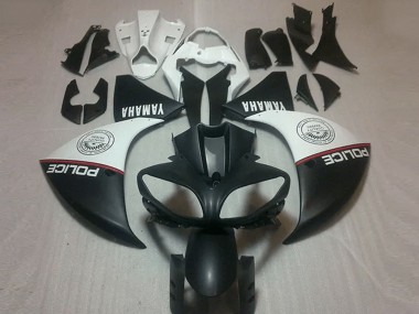 Affordable 2012-2014 Matte Black White Yamaha YZF R1 Motorcycle Fairing Canada