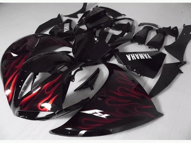 Affordable 2012-2014 Red Black Flame Yamaha YZF R1 Motorcycle Fairing Kits Canada