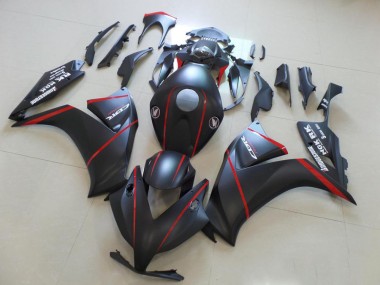 Affordable 2012-2016 Matte Bladk with Red Stripe Honda CBR1000RR Motorcycle Fairings Kits Canada