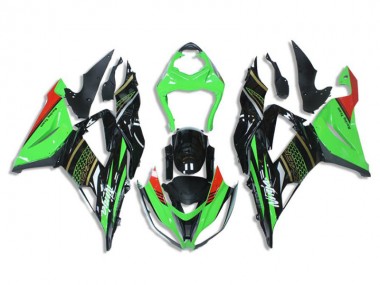 Affordable 2013-2018 Green Black Kawasaki ZX6R Bike Fairing Kit Canada