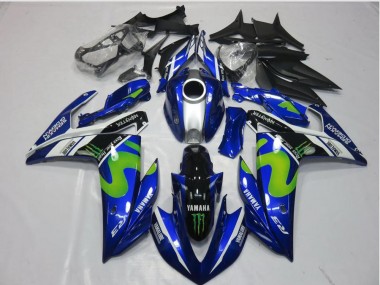 Affordable 2015-2022 Movistar Yamaha YZF R3 Motorcycle Replacement Fairings Canada