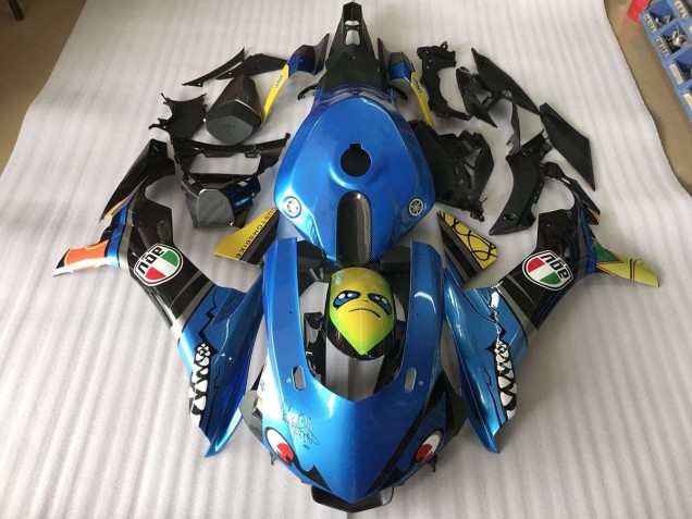 Affordable 2015-2019 Blue Shark Yamaha YZF R1 Motorbike Fairing Canada