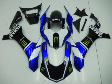 Affordable 2015-2019 Black Blue Monster Yamaha YZF R1 Moto Fairings Canada