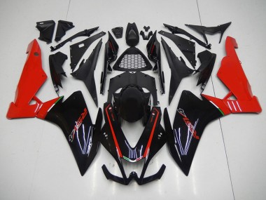 Affordable 2009-2015 Black Red Aprilia RSV4 Moto Fairings Canada