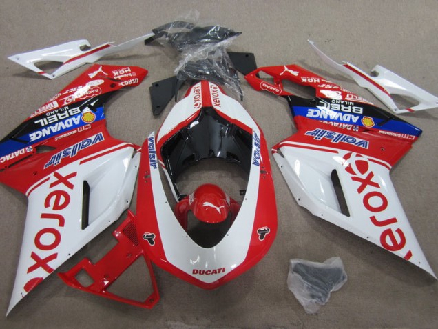 Affordable 2007-2014 White Red Xerox Ducati 1098 Motorcycle Replacement Fairings Canada Affordable 2007-2014 White Red Xerox Ducati 1098 Motorcycle Replacement Fairings Canada