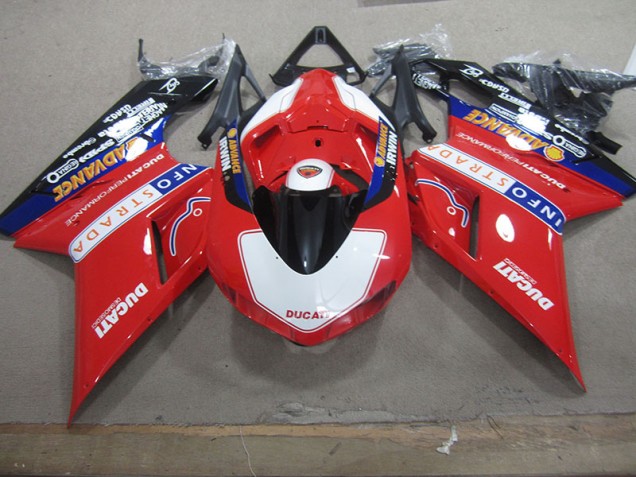 Affordable 2007-2014 Red White Info Strada Ducati 1098 Motorcyle Fairings Canada