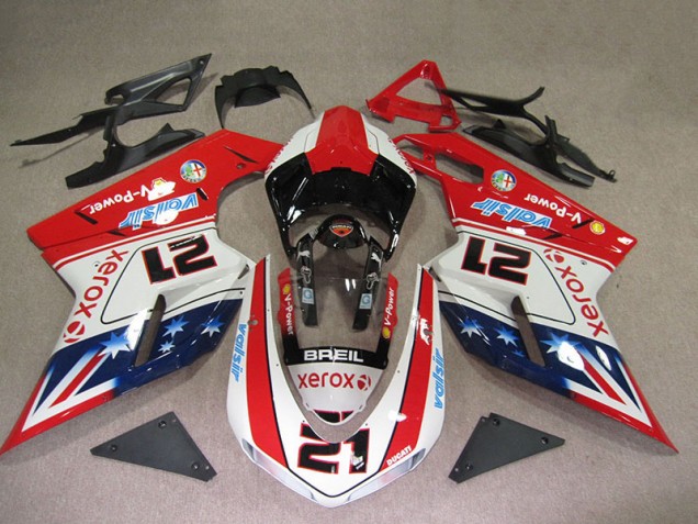 Affordable 2007-2014 Red White Breil Xerox 21 Ducati 1098 Motorbike Fairings Canada Affordable 2007-2014 Red White Breil Xerox 21 Ducati 1098 Motorbike Fairings Canada