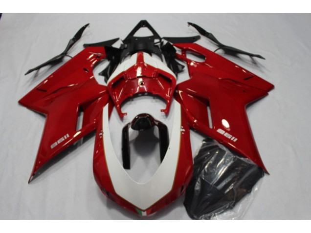 Affordable 2007-2014 Red Ducati 1198 Motorcycle Fairing Kit Canada
