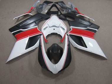 Affordable 2007-2014 White Red Black Marvic Ducati 848 Motorcycle Fairings Kit Canada