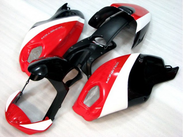 Affordable 2008-2012 Black Red White Monster Ducati Monster 696 Motorcyle Fairings Canada