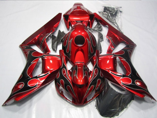 Affordable 2006-2007 Red Black Flame Honda CBR1000RR Replacement Motorcycle Fairings Canada Affordable 2006-2007 Red Black Flame Honda CBR1000RR Replacement Motorcycle Fairings Canada