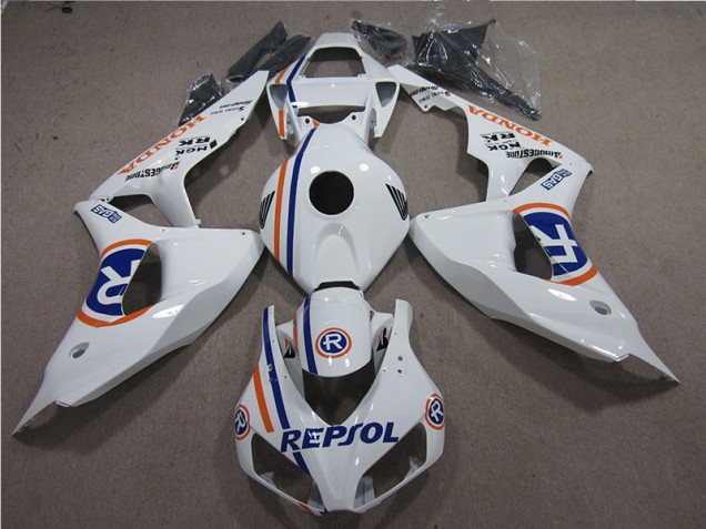 Affordable 2006-2007 White Blue Repsol Honda CBR1000RR Bike Fairing Kit Canada