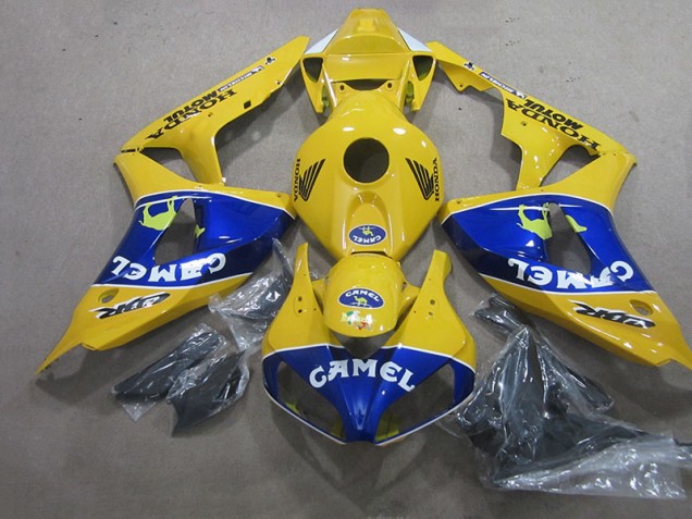 Affordable 2006-2007 Yellow Blue Camel Honda CBR1000RR Motorcyle Fairings Canada