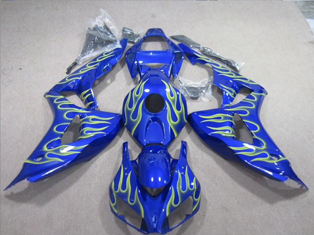Affordable 2006-2007 Blue Green Flame Honda CBR1000RR Motorcycle Fairings Canada Affordable 2006-2007 Blue Green Flame Honda CBR1000RR Motorcycle Fairings Canada