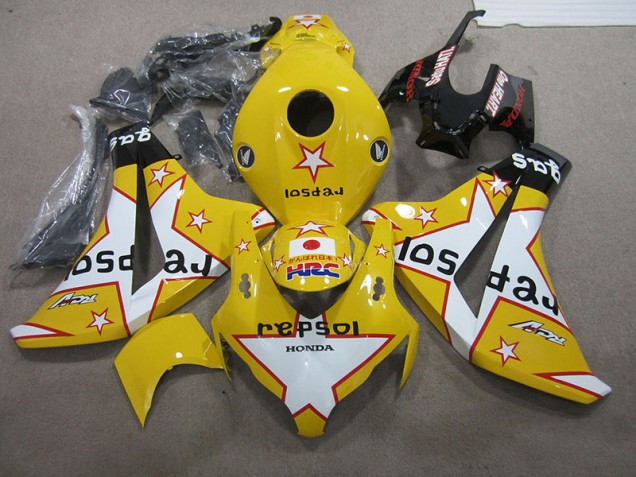 Affordable 2008-2011 Yellow Repsol HRC Honda CBR1000RR Replacement Motorcycle Fairings Canada Affordable 2008-2011 Yellow Repsol HRC Honda CBR1000RR Replacement Motorcycle Fairings Canada