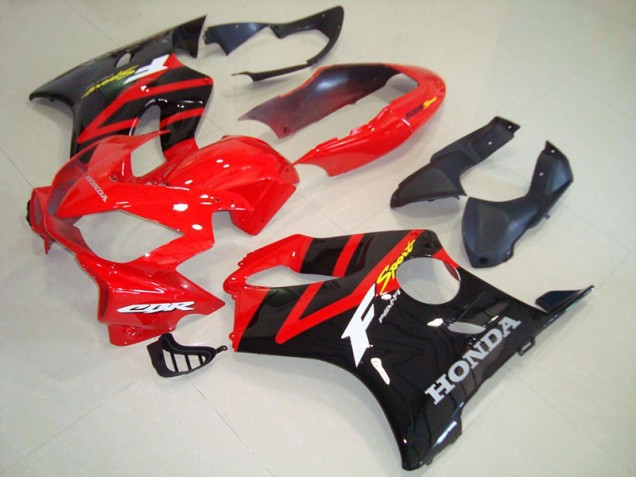 Affordable 2004-2007 Black Red Honda CBR600 F4i Bike Fairing Kit Canada
