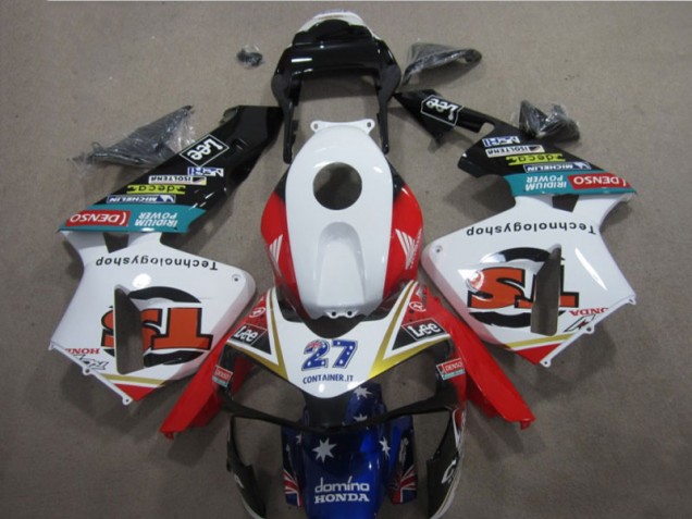 Affordable 2003-2004 White Red Blue 27 Honda CBR600RR Motorcycle Fairings Canada Affordable 2003-2004 White Red Blue 27 Honda CBR600RR Motorcycle Fairings Canada