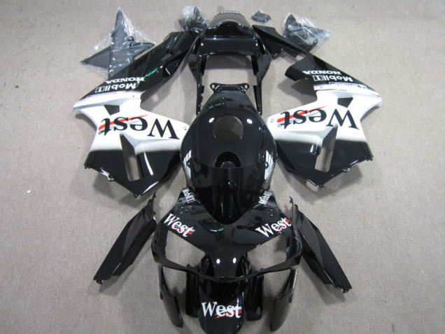 Affordable 2003-2004 West White Black Honda CBR600RR Motorbike Fairings Canada Affordable 2003-2004 West White Black Honda CBR600RR Motorbike Fairings Canada