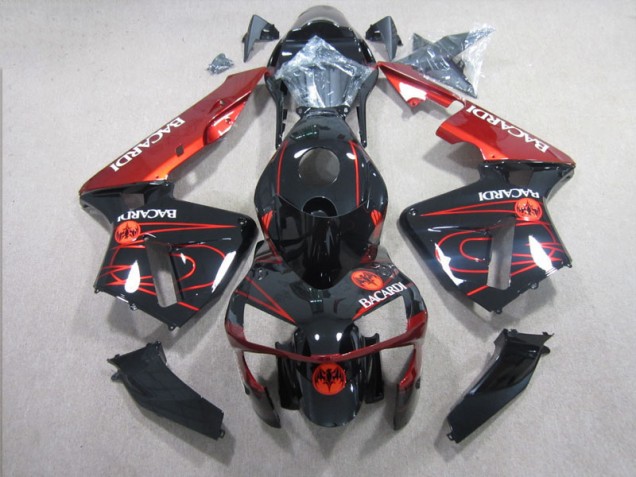 Affordable 2003-2004 Black Red RACARDI Honda CBR600RR Bike Fairing Kit Canada Affordable 2003-2004 Black Red RACARDI Honda CBR600RR Bike Fairing Kit Canada
