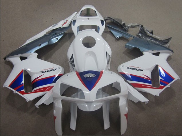 Affordable 2005-2006 White Blue Red Honda CBR600RR Motorcycle Fairing Canada
