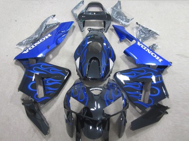Affordable 2005-2006 Black Blue Flame Honda CBR600RR Bike Fairings Canada
