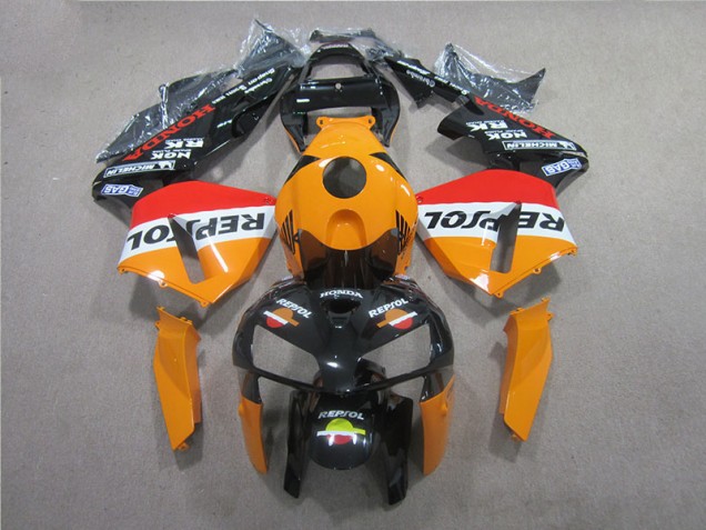 Affordable 2005-2006 Orange Black Repsol Honda CBR600RR Motorcyle Fairings Canada