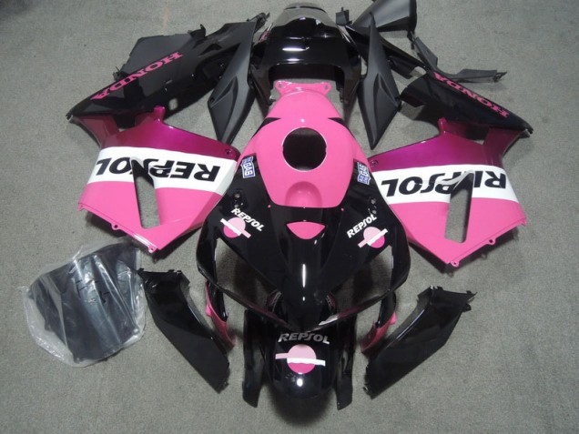 Affordable 2005-2006 Pink Black Repsol Honda CBR600RR Bike Fairings Canada