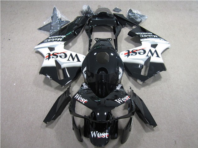 Affordable 2005-2006 Black White West Honda CBR600RR Bike Fairing Canada