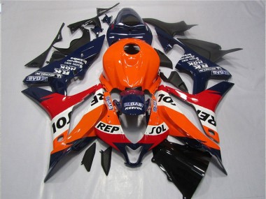 Affordable 2007-2008 Orange Blue Black Repsol Honda CBR600RR Motorcycle Fairings Canada