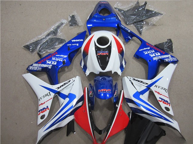 Affordable 2007-2008 Blue White Red HRC Honda CBR600RR Motorcycle Fairing Canada