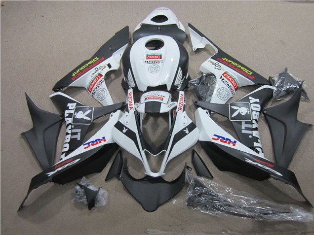 Affordable 2007-2008 Black White HRC Honda CBR600RR Motorcycle Fairing Kits Canada Affordable 2007-2008 Black White HRC Honda CBR600RR Motorcycle Fairing Kits Canada