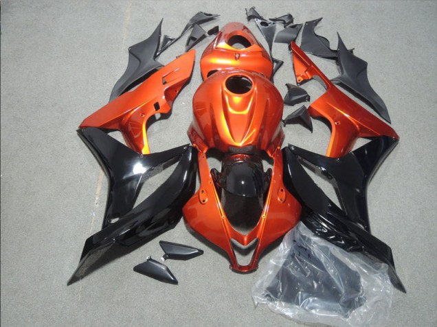 Affordable 2007-2008 Orange Black Honda CBR600RR Motorbike Fairing Canada