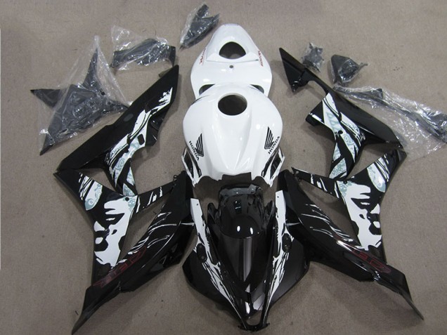 Affordable 2007-2008 Black White Honda CBR600RR Motorcycle Fairings Canada Affordable 2007-2008 Black White Honda CBR600RR Motorcycle Fairings Canada