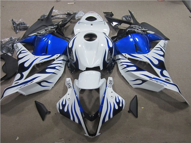 Affordable 2009-2012 White Blue Flame Honda CBR600RR Bike Fairings Canada Affordable 2009-2012 White Blue Flame Honda CBR600RR Bike Fairings Canada