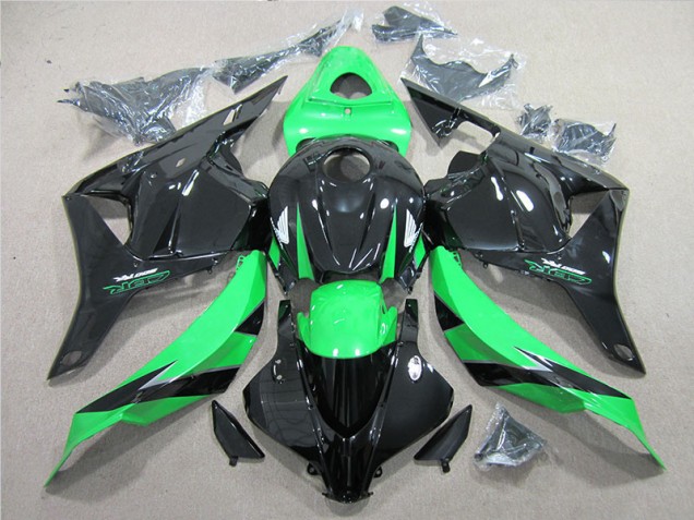 Affordable 2009-2012 Black Green Honda CBR600RR Moto Fairings Canada