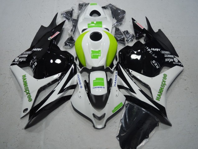 Affordable 2009-2012 Black White Green Hannspree Honda CBR600RR Moto Fairings Canada Affordable 2009-2012 Black White Green Hannspree Honda CBR600RR Moto Fairings Canada