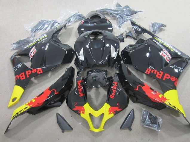 Affordable 2009-2012 Black Red Bull Honda CBR600RR Replacement Motorcycle Fairing Kits Canada