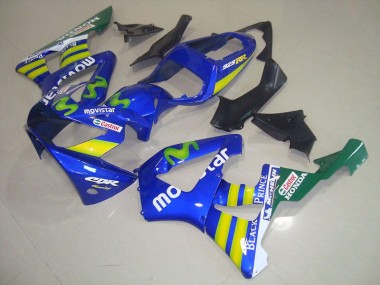 Affordable 2000-2001 Blue Movistar Castrol Honda CBR900RR 929 Motorcycle Fairings Kit Canada
